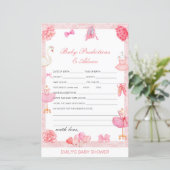 Baby shower Bewerkbare Baby Voorspelling en advies (Staand voorkant)