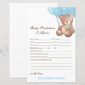 Baby shower Bewerkbare Baby Voorspelling en advies (Voorkant / Achterkant)