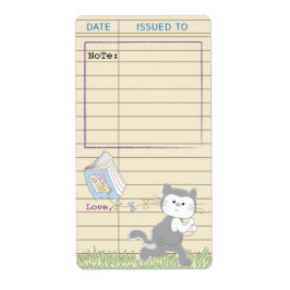 Baby shower bibliotheekbalkblad 8/blauw etiket