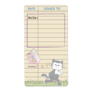 Baby shower bibliotheekbalkblad 8/Roze Etiket