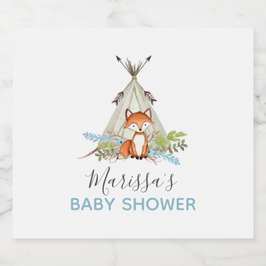 Baby shower Bier Etiket (Enkel label)