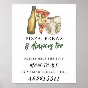 Baby shower bier - Help de bezige aanstaande moede Poster