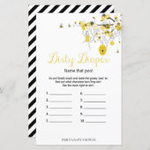 Baby shower bij bijen - Dirty Diaper (Voorkant / Achterkant)