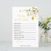 Baby shower bij bijen - wenst Baby (Staand voorkant)
