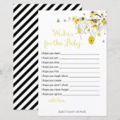 Baby shower bij bijen - wenst Baby (Voorkant / Achterkant)