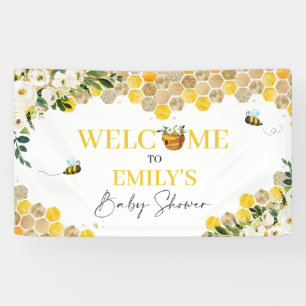Baby shower bij de bijen spandoek