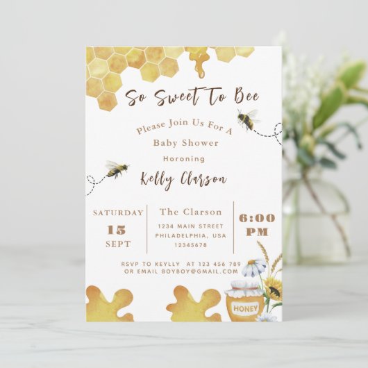 Baby shower bij zo lief om bij te zijn kaart (Staand voorkant)