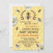 baby shower bijen bloemen kaart (Voorkant)
