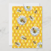 baby shower bijen bloemen kaart (Achterkant)