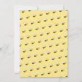 Baby shower bijen geel schattig kaart (Achterkant)