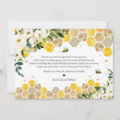 Baby shower bijen mama om genderneutraal te zijn bedankkaart (Achterkant)