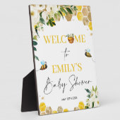 Baby shower bijen mama om genderneutraal te zijn fotoplaat (Zijkant)