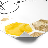 Baby shower bijen mama om genderneutraal te zijn poster (Hoek)