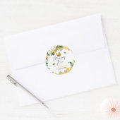 Baby shower bijen mama om genderneutraal te zijn ronde sticker (Envelop)