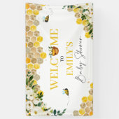 Baby shower bijen mama om genderneutraal te zijn spandoek (Verticaal)