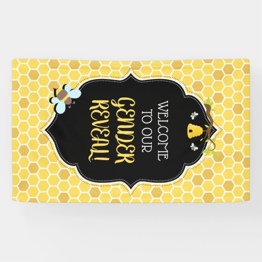 Baby shower bijen spandoek (Horizontaal)