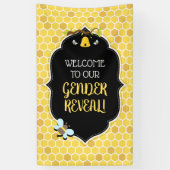 Baby shower bijen spandoek (Verticaal)