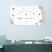 Baby shower bijen Welkom bij de bunkerbijendouche Spandoek (Beurs)