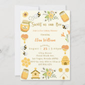 Baby shower bijen zoet als kan bijen kaart (Voorkant)