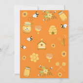 Baby shower bijen zoet als kan bijen kaart (Achterkant)