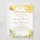 Baby shower bijen zoet als kan bijen kaart (Voorkant)
