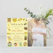 Baby shower bijen zoet als kan worden foto kaart (Staand voorkant)