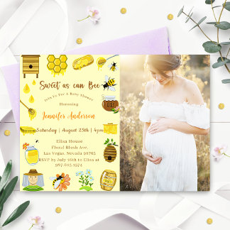 Baby shower bijen zoet als kan worden foto kaart