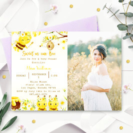 Baby shower bijen zoet als kan worden foto kaart