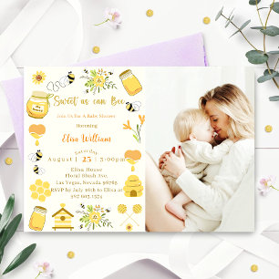 Baby shower bijen zoet als kan worden foto kaart