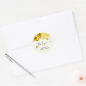 Baby shower Bijen Zonnebloem Ronde Sticker (Envelop)