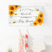 Baby shower bijtende zonnebloemen spandoek (Insitu)