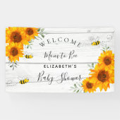 Baby shower bijtende zonnebloemen spandoek (Horizontaal)