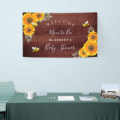 Baby shower bijtende zonnebloemen spandoek (Beurs)