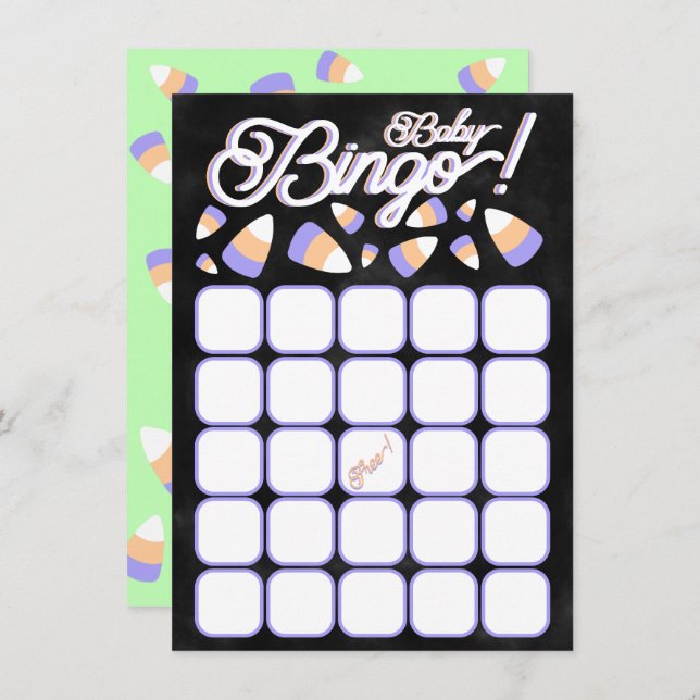 Baby shower Bingo (Voorkant / Achterkant)