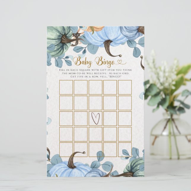 Baby shower bingo (Staand voorkant)