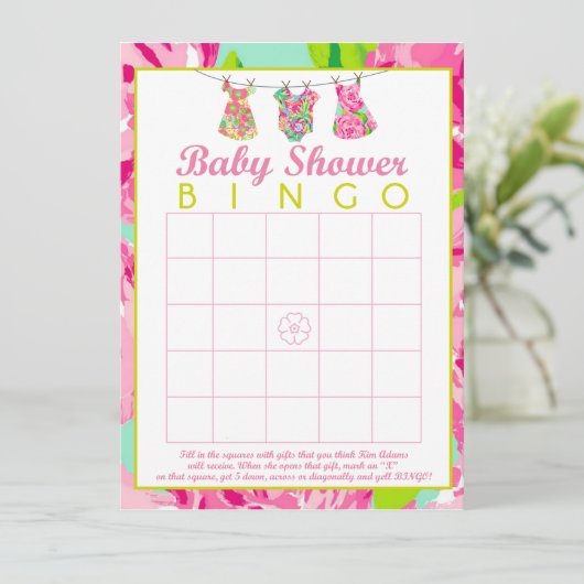 Baby shower Bingo (Staand voorkant)