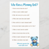 Baby Shower BINGO and Who Knows Mommy Best Flyer (Achterkant)