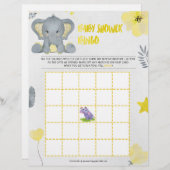 Baby shower Bingo [Baby olifant [Geel]] Briefhoofd (Voorkant / Achterkant)