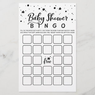 Baby shower Bingo Baby shower Party game