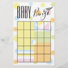 Baby shower BINGO Beach Flyer