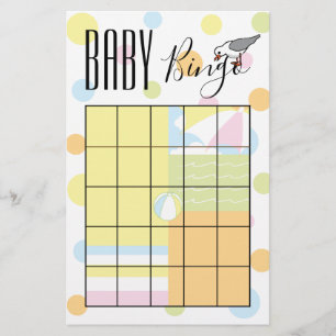 Baby shower BINGO Beach Flyer