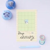 Baby shower BINGO "Blue/Build A Library" Flyer (Enkel)