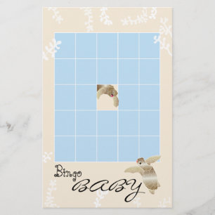 Baby shower BINGO "Blue/Cream Turtle" Flyer
