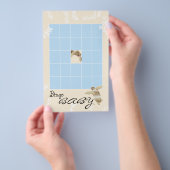 Baby shower BINGO "Blue/Cream Turtle" Flyer (Hand)