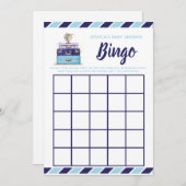 Baby shower bingo Blue-game Kaart (Voorkant / Achterkant)