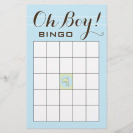 Baby shower BINGO "Blue Green Dolphin" Flyer