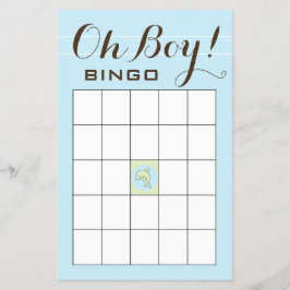 Baby shower BINGO "Blue Green Dolphin" Flyer