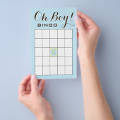 Baby shower BINGO "Blue Green Dolphin" Flyer (Hand)