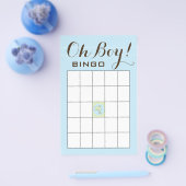 Baby shower BINGO "Blue Green Dolphin" Flyer (Enkel)