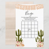 Baby shower Bingo Boho Cactus Taco's over Love (Voorkant / Achterkant)